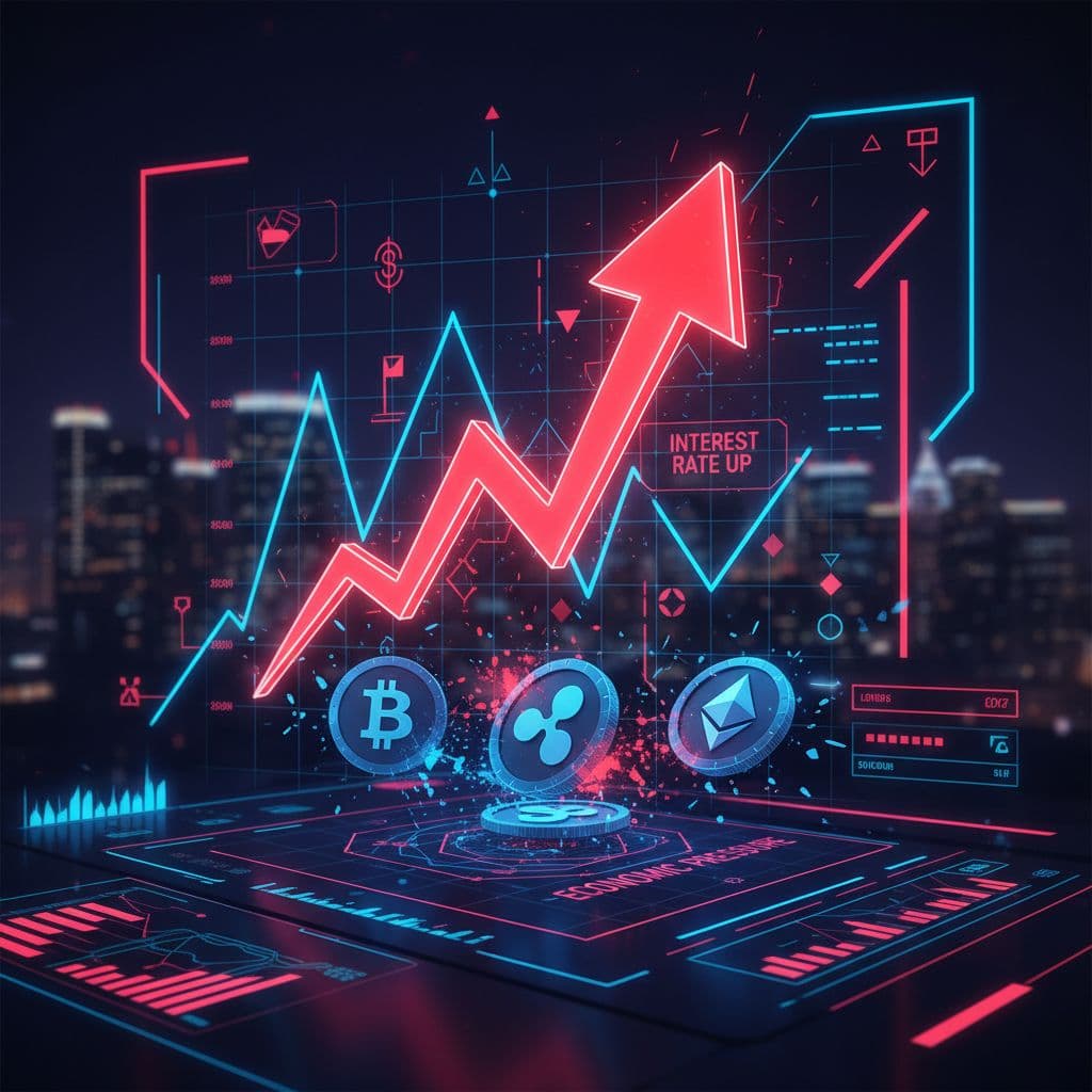 암호화폐 금리 인상에 따른 비트코인 이더리움 가격 상승 차트